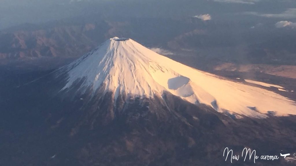 機内から見た富士山